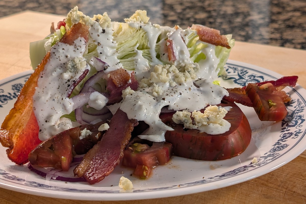The Classic Wedge Salad with Homemade Blue Cheese Dressing