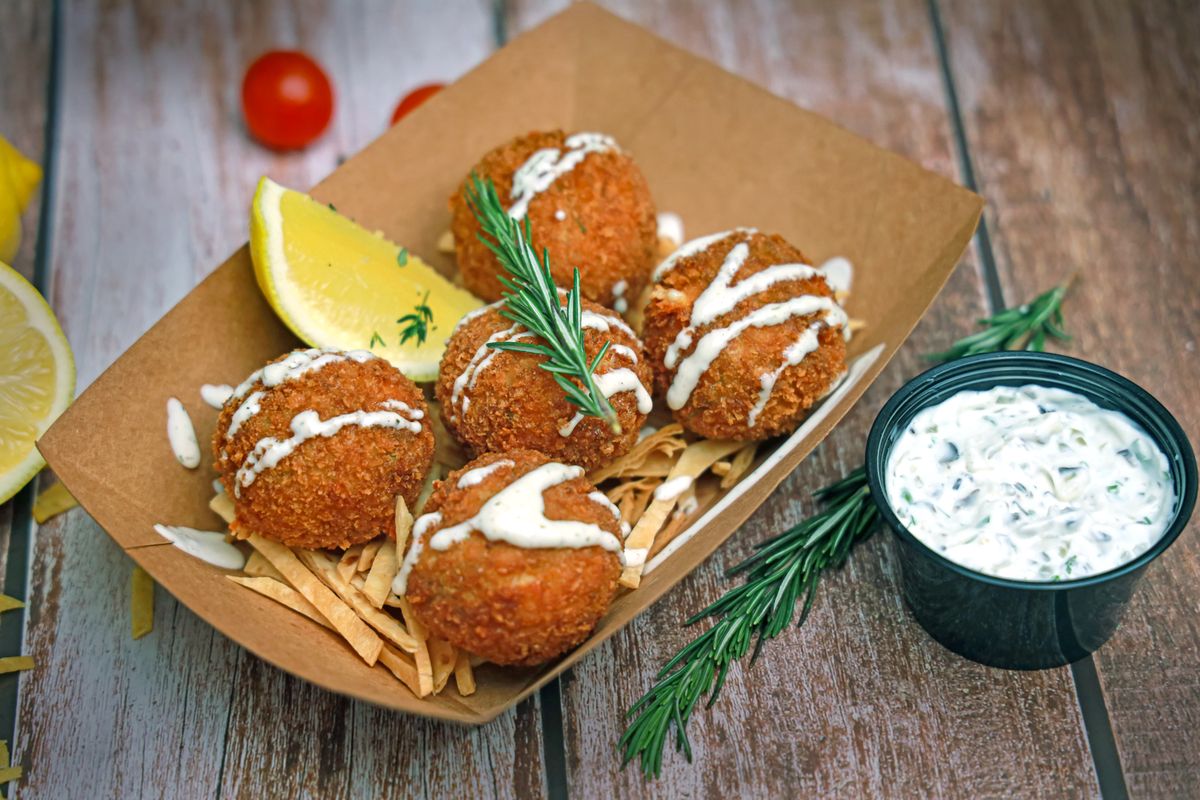Crispy Crab Bites with Mustard Sauce