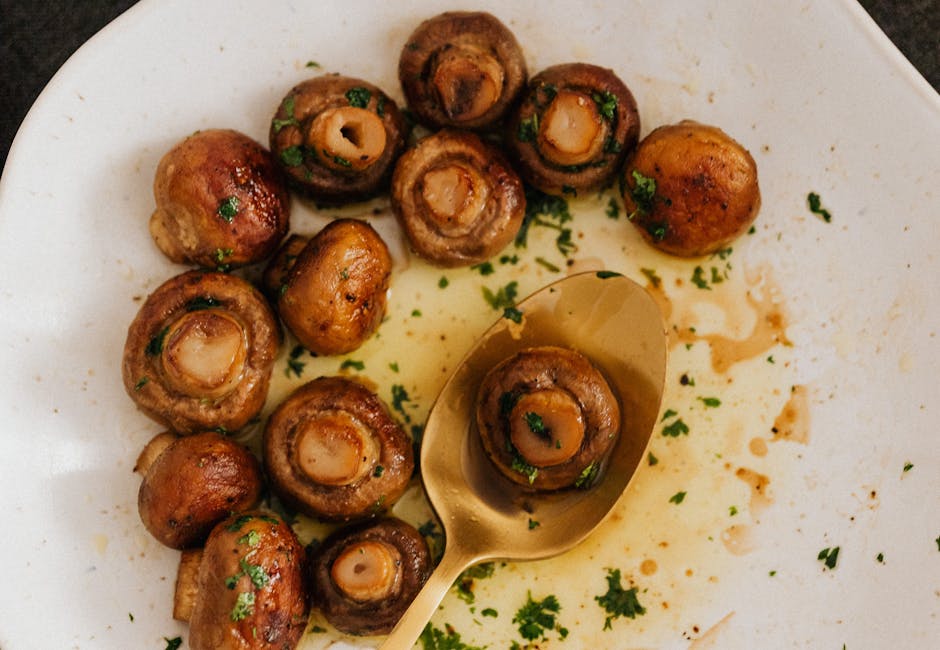 Garlic Butter Parmesan Tuscan Mushrooms