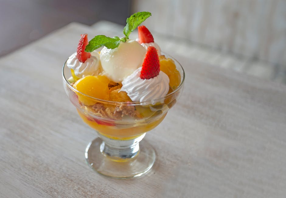 Peach Melba Parfait