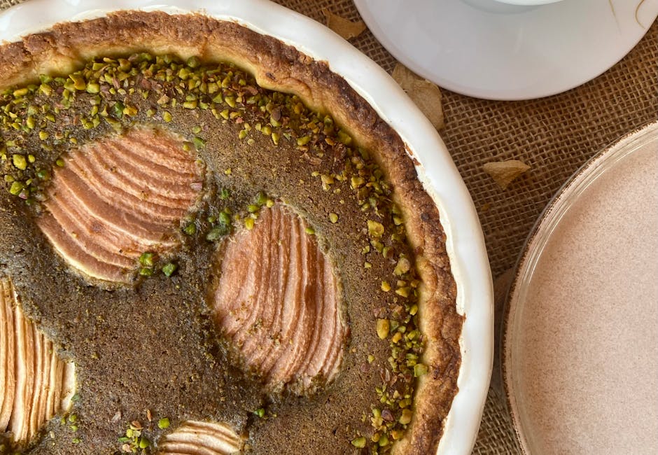 Pear and Brie Tart with Honey Pistachios