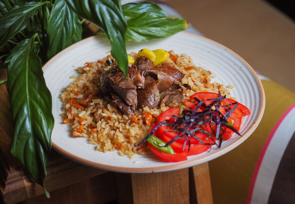 Rice Pilaf with Lemony Brown Butter Mushrooms