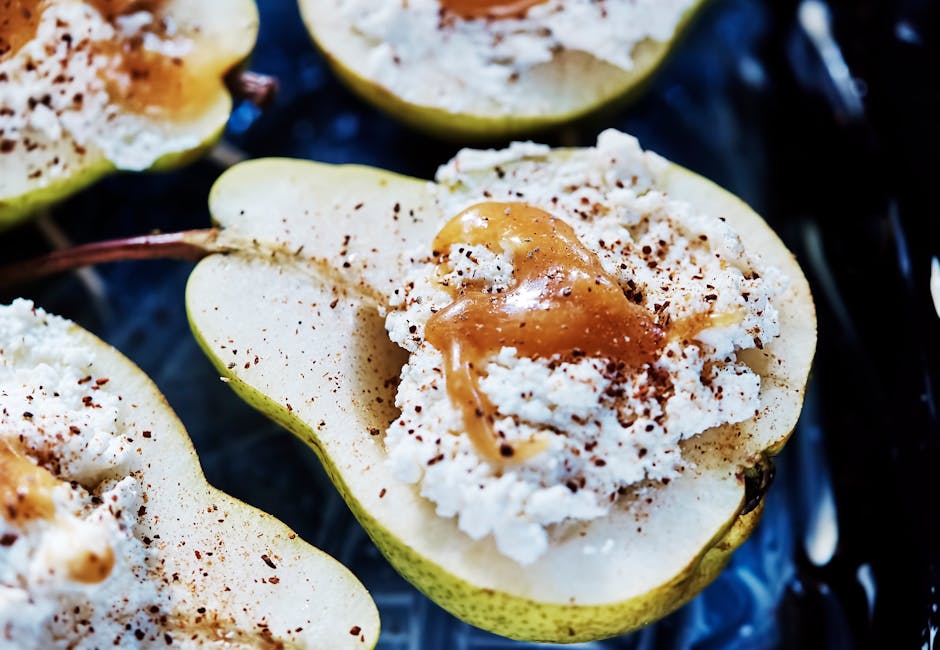 Roasted Pears with Chantilly Cream