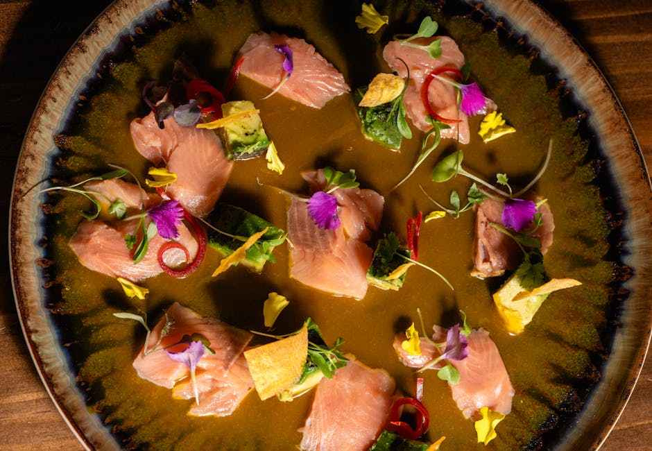 Salmon Crudo Flight